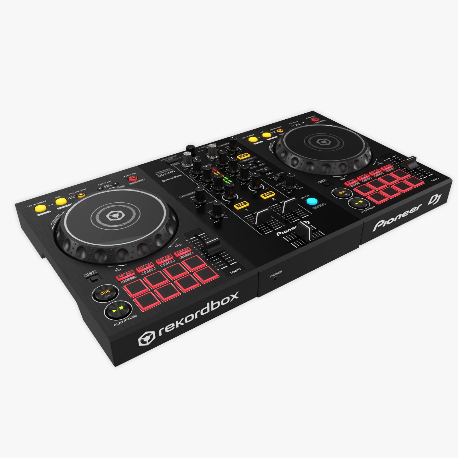 DJ Controller DDJ400 3D model CGTrader