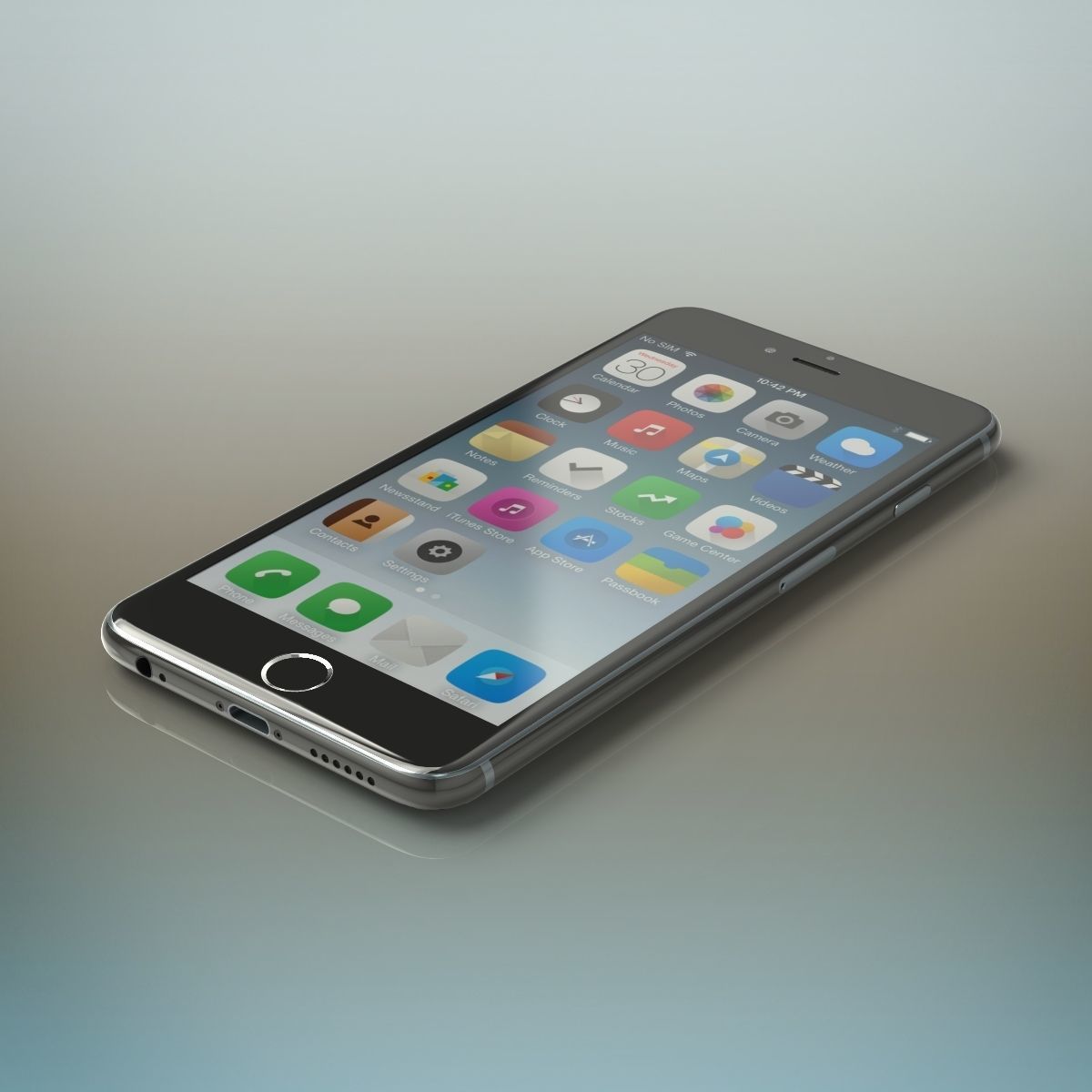 iPhone 6 grey 3D model | CGTrader