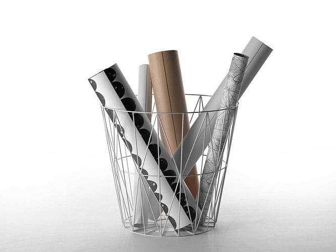 Rolled Papers in Wire Basket 3D model CGTrader