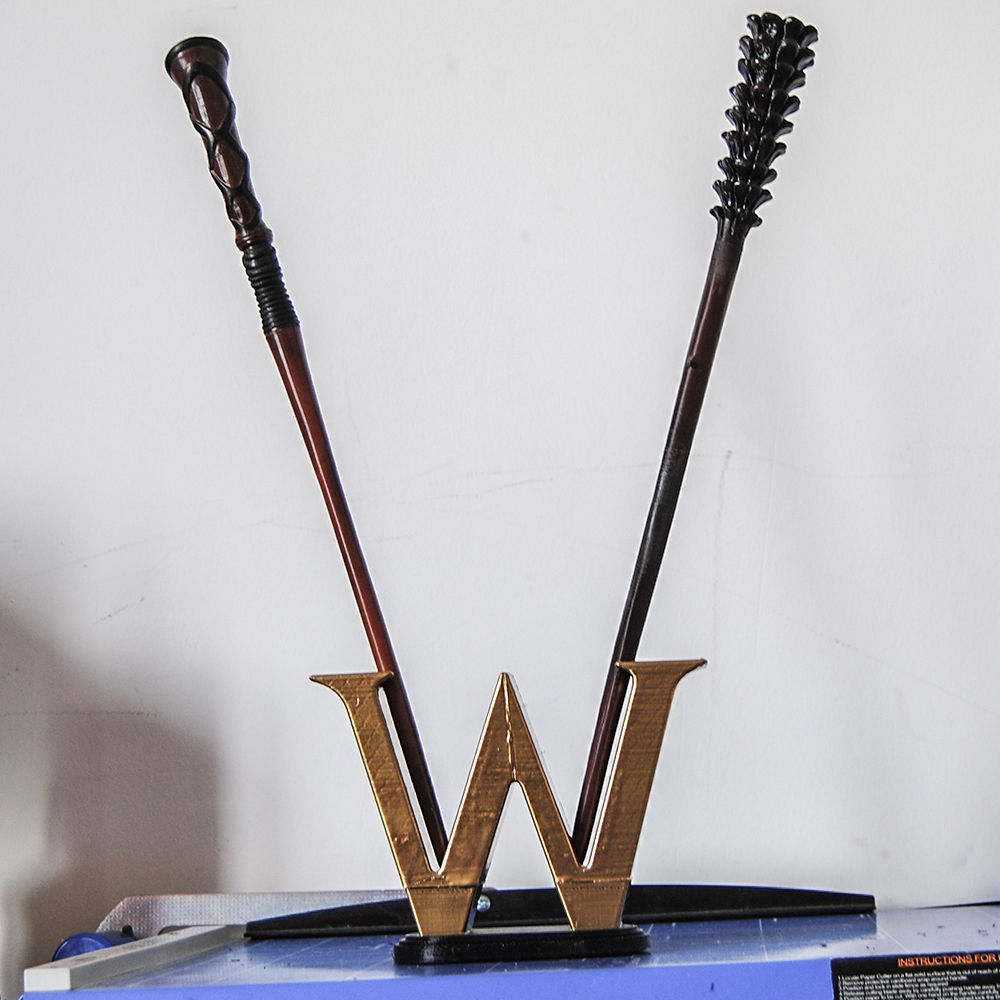 FRED and WEASLEY WAND with DISPLAY 3D model 3D printable
