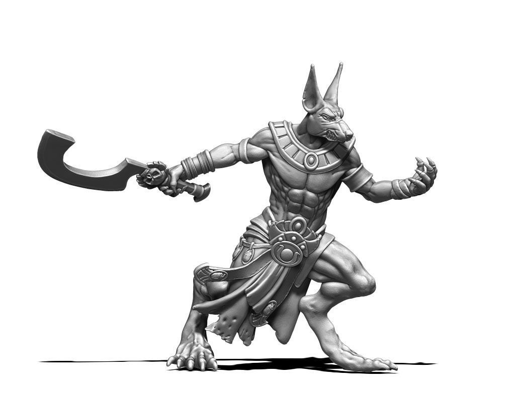 Anubis warrior 56mm - 3D print model 3D model 3D printable | CGTrader