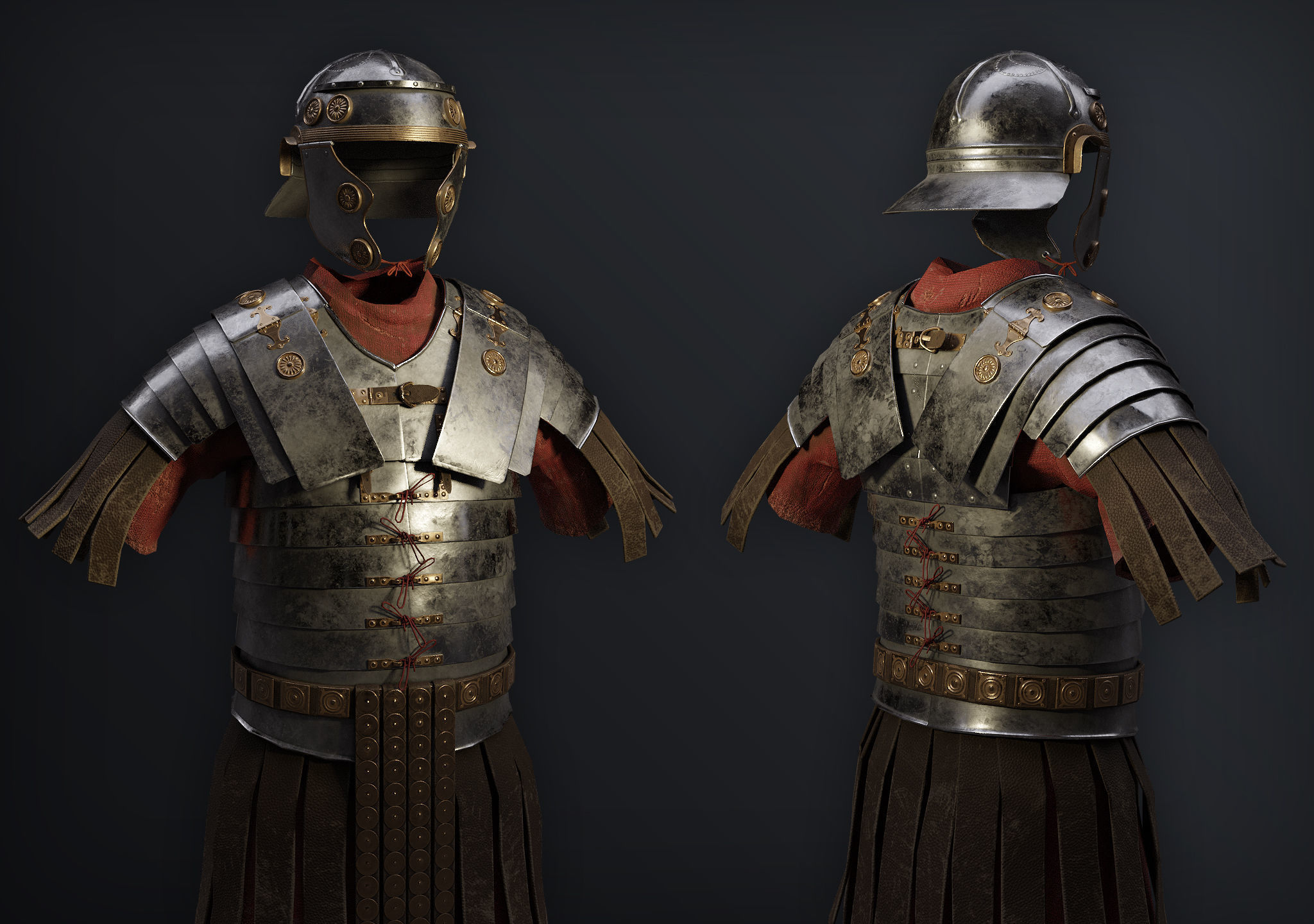 3D model Lorica Segmentata Ancient roman legionary armor VR / AR / low ...
