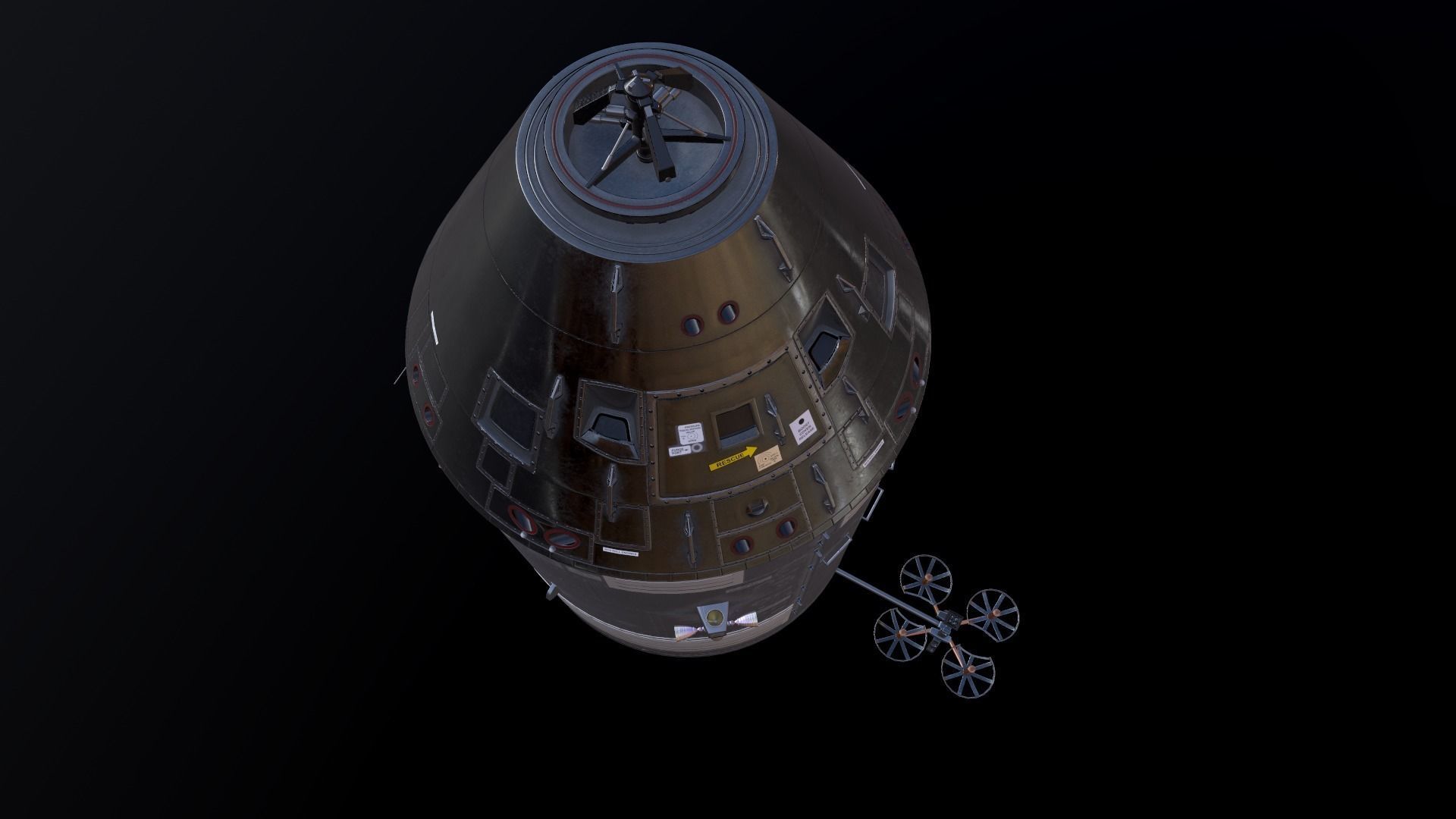 3D model Apollo command and service module VR / AR / low-poly | CGTrader