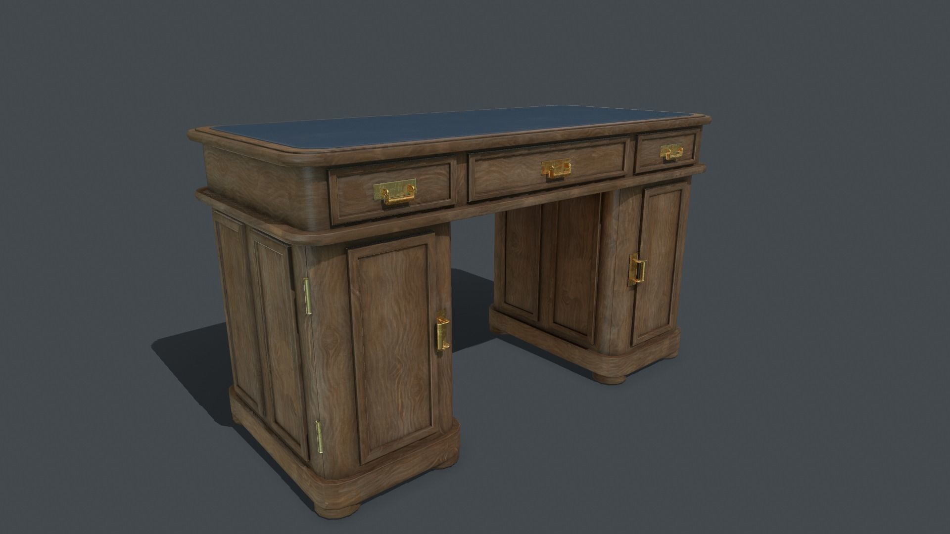 Old Writing Desk Pbr 3d Model