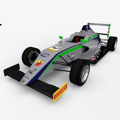 Tatuus T014 - Formula 4 - abarth Low-poly 3D model