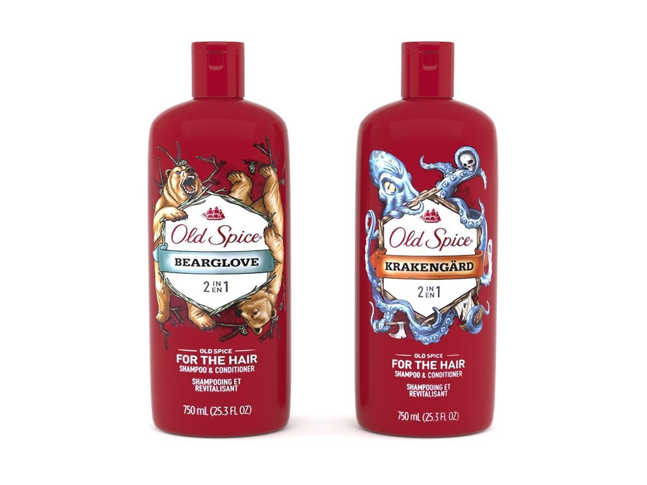 Old Spice Shampoo and Conditioner 3D model