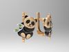 Baby panda earrings 3D model 3D printable | CGTrader