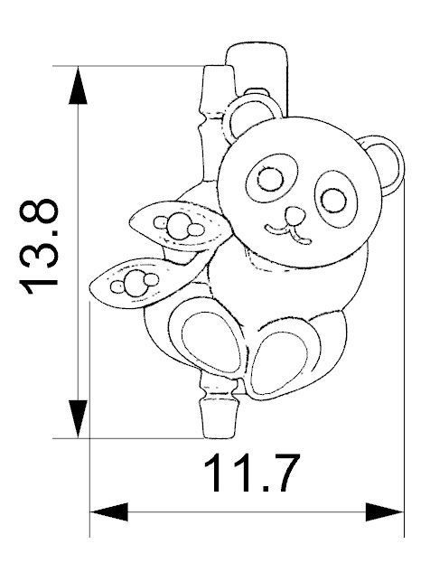 Baby panda earrings 3D model 3D printable | CGTrader
