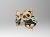 Baby panda earrings 3D model 3D printable | CGTrader