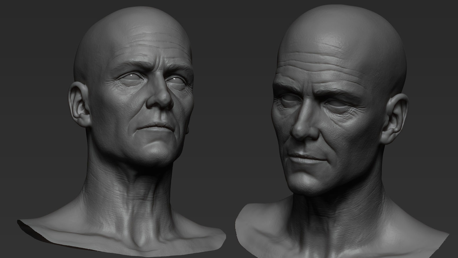 Male face 50 year old Base sculpt 3D model | CGTrader
