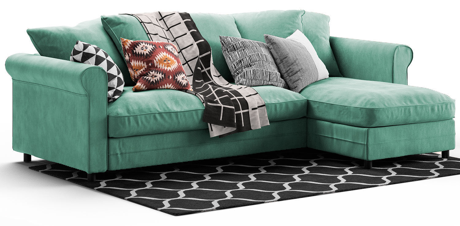 2 corner sofas GRONLID ikea 3D model CGTrader