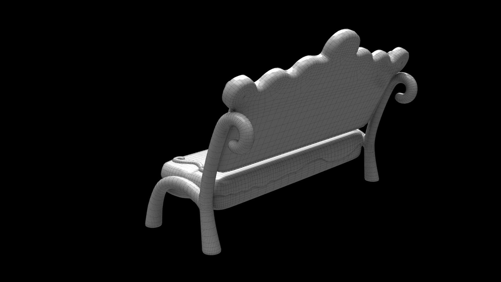 Gingerbread bench inspired by Gingerbread house fairytale 3D model ...