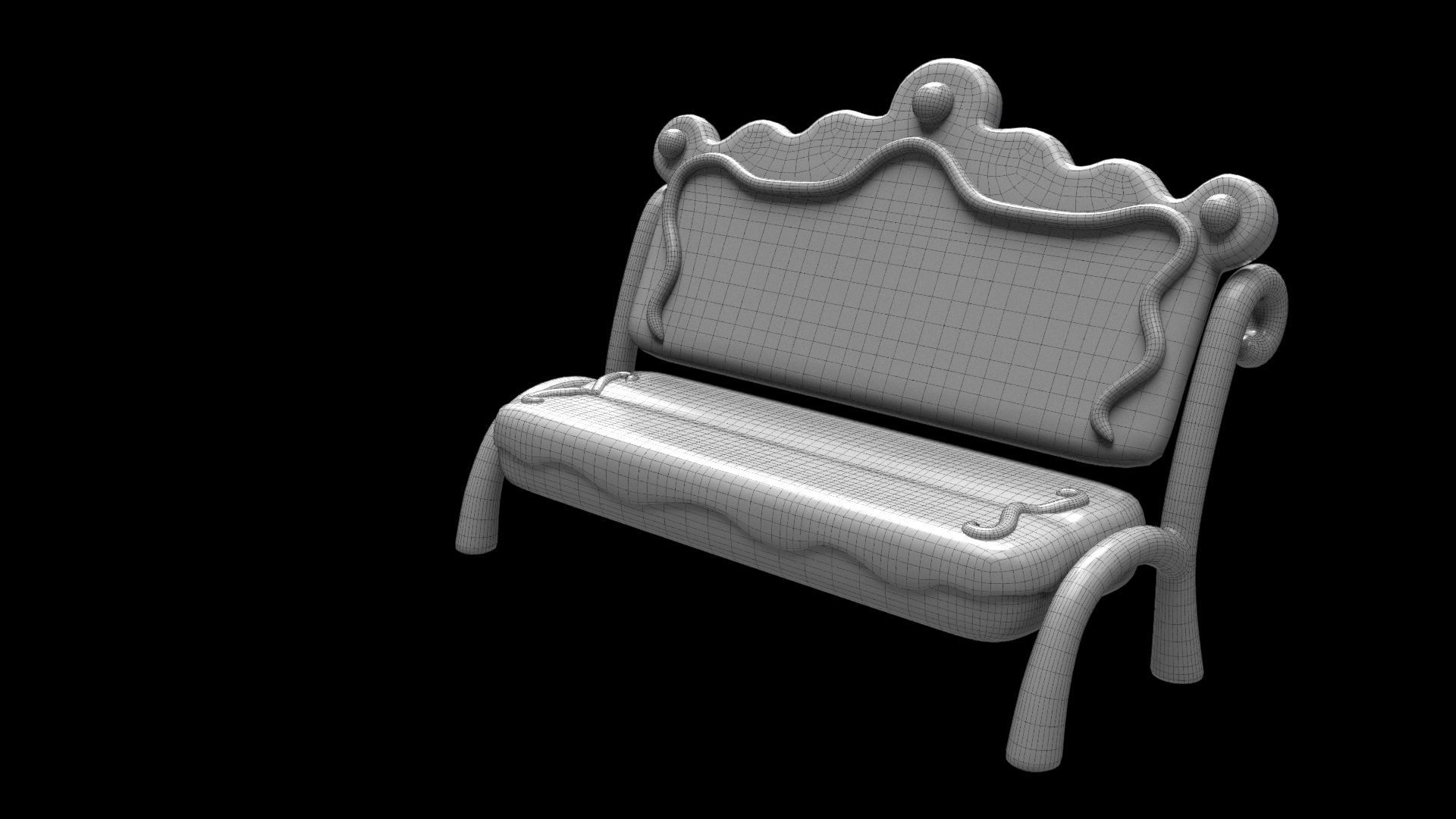 Gingerbread bench inspired by Gingerbread house fairytale 3D model ...
