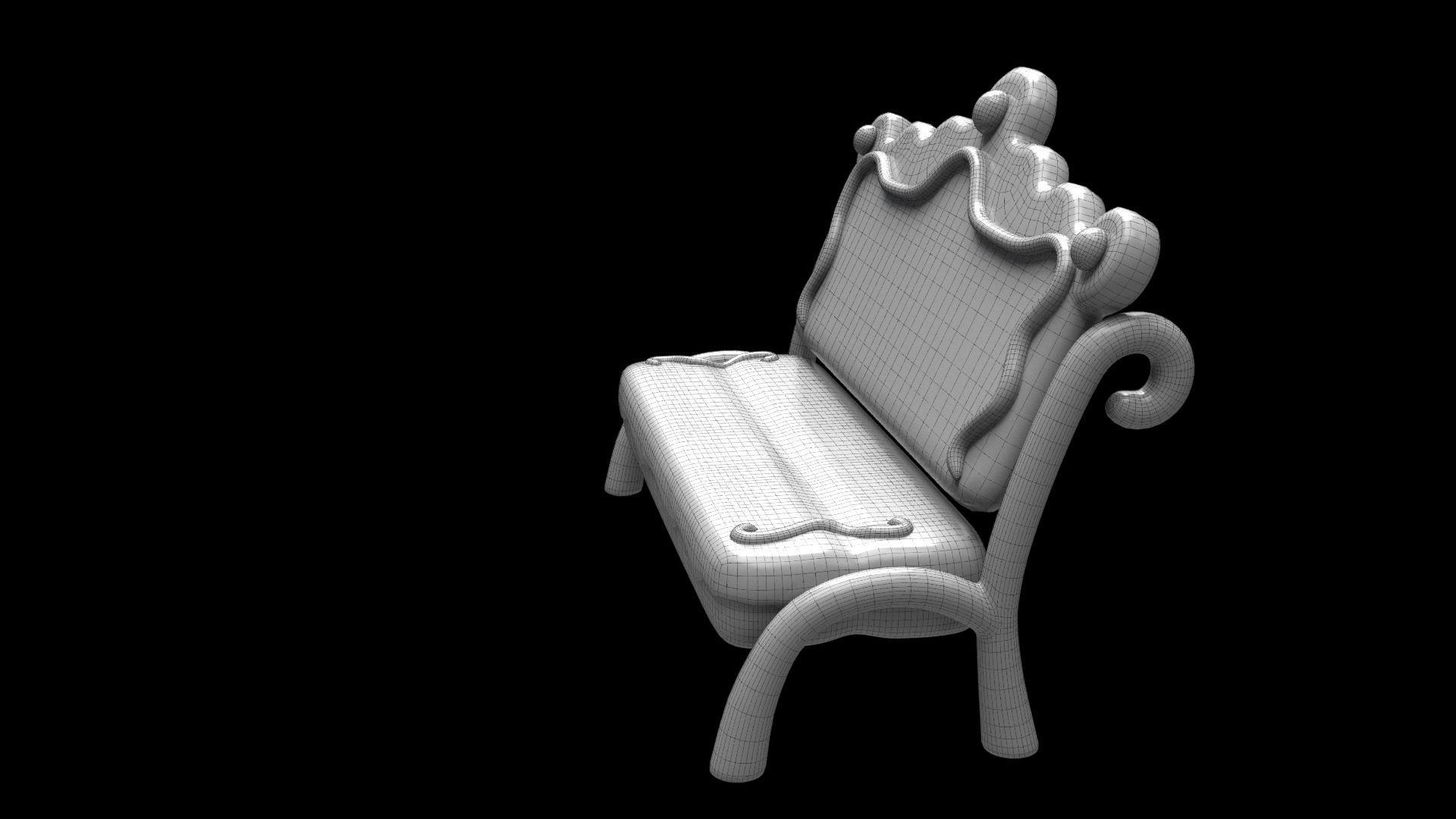 Gingerbread bench inspired by Gingerbread house fairytale 3D model ...