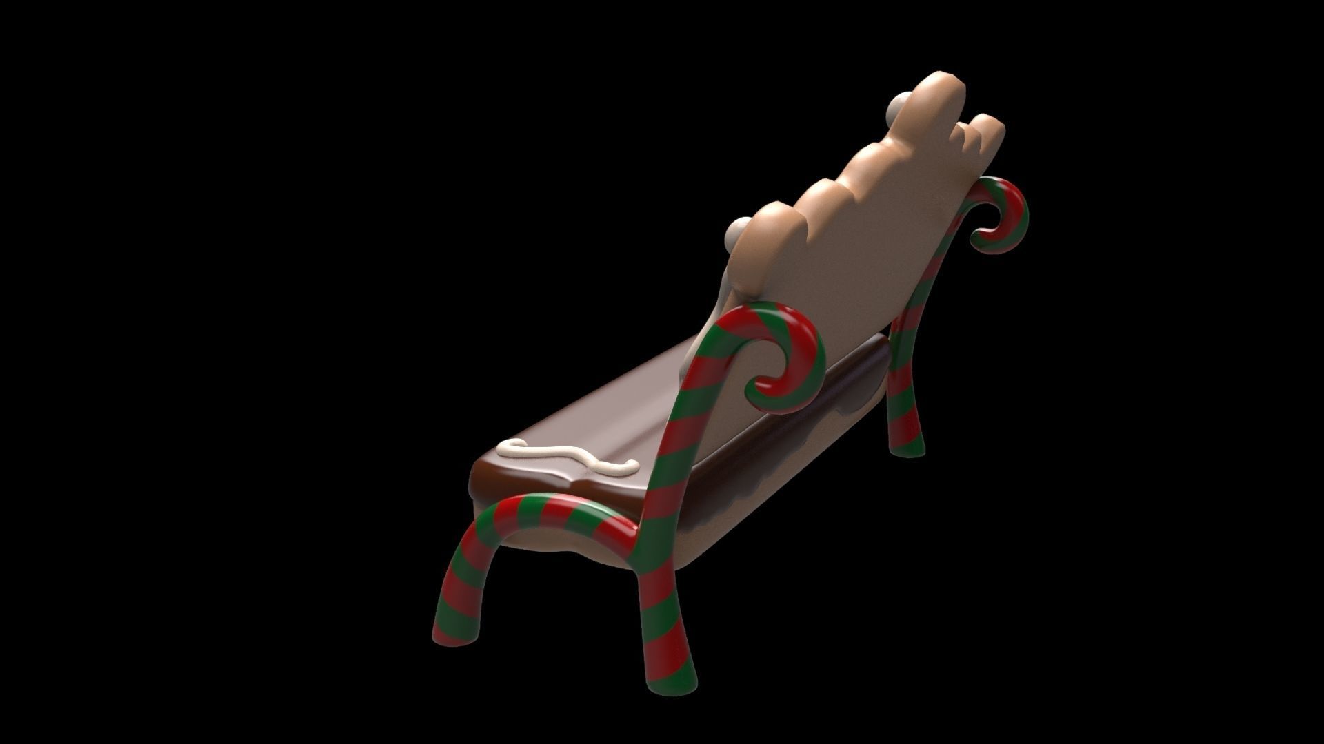 Gingerbread bench inspired by Gingerbread house fairytale 3D model ...