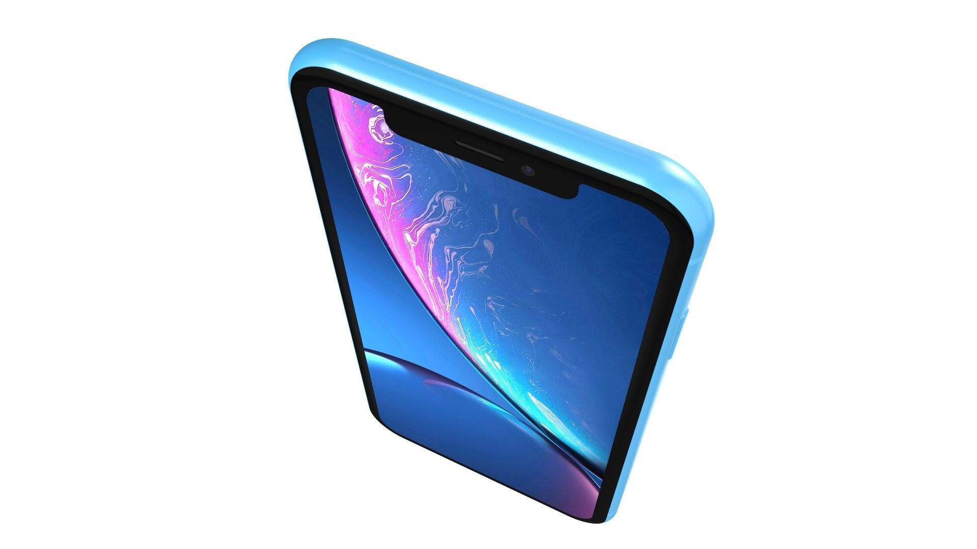 Apple iPhone XR Blue 3D model CGTrader