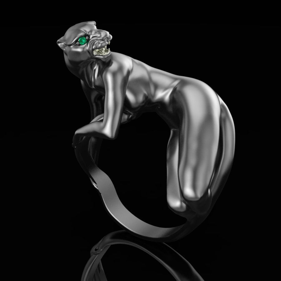 Ring Woman Panther 3D print model