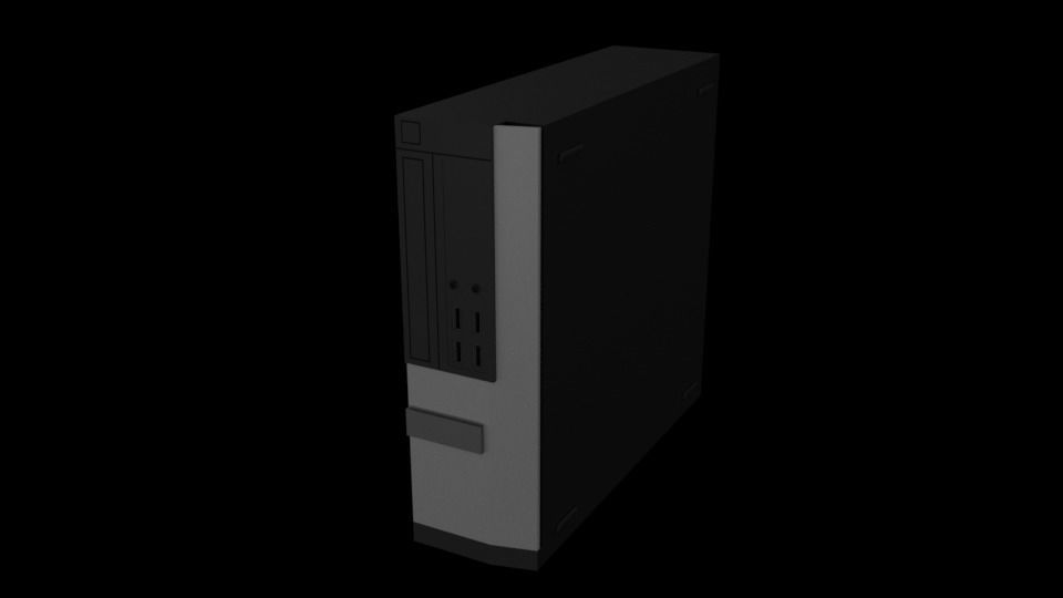 Dell CPU Case Free low-poly  3D model