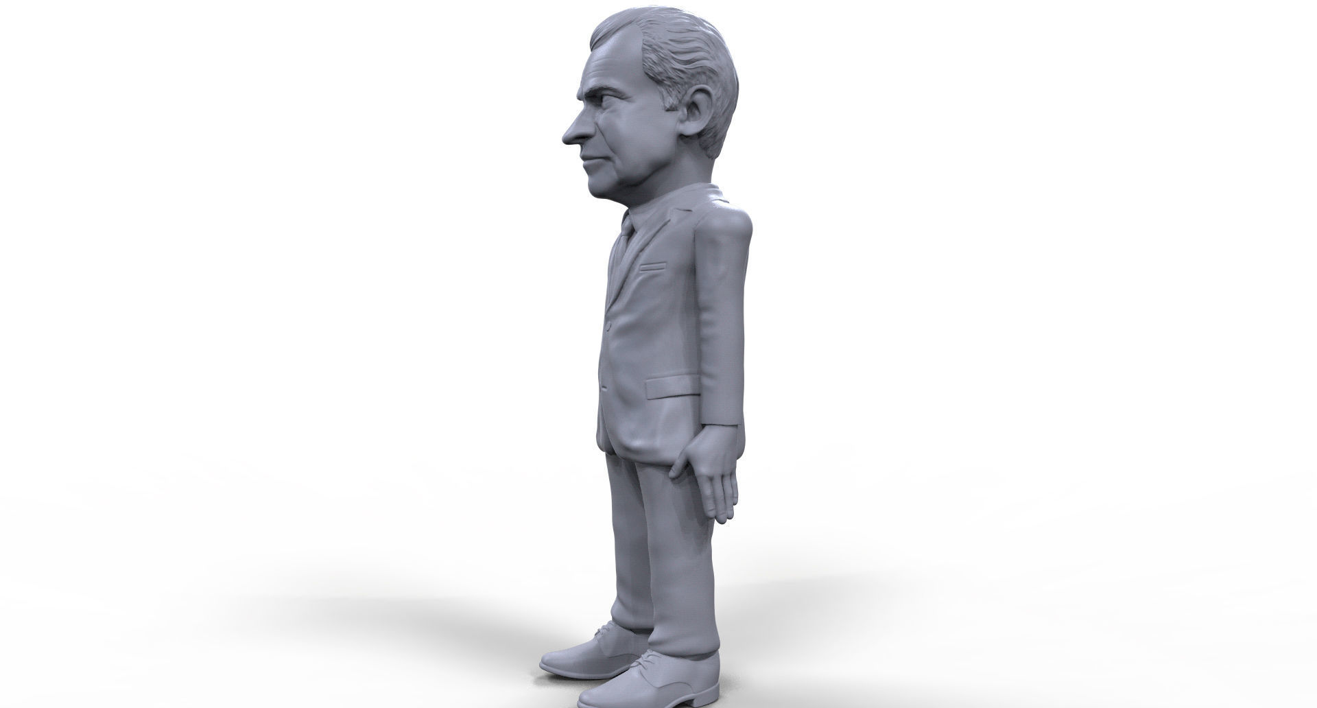 Richard Nixon stylized high quality 3D printable miniature free 3D ...