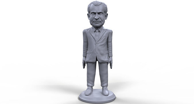 Richard Nixon stylized high quality 3D printable miniature free 3D ...
