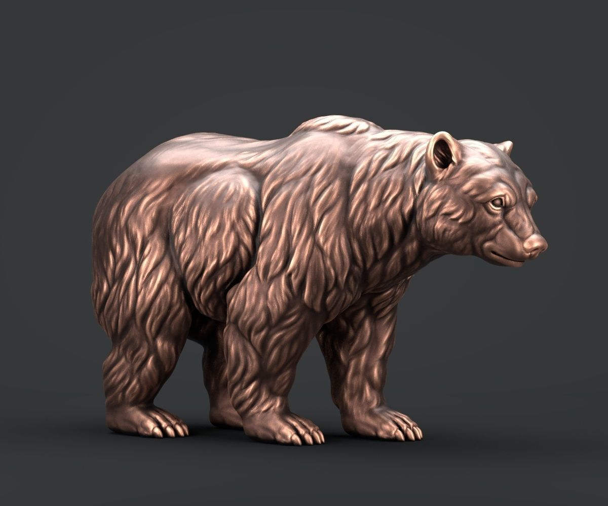 Brown Bear 3D model 3D printable | CGTrader
