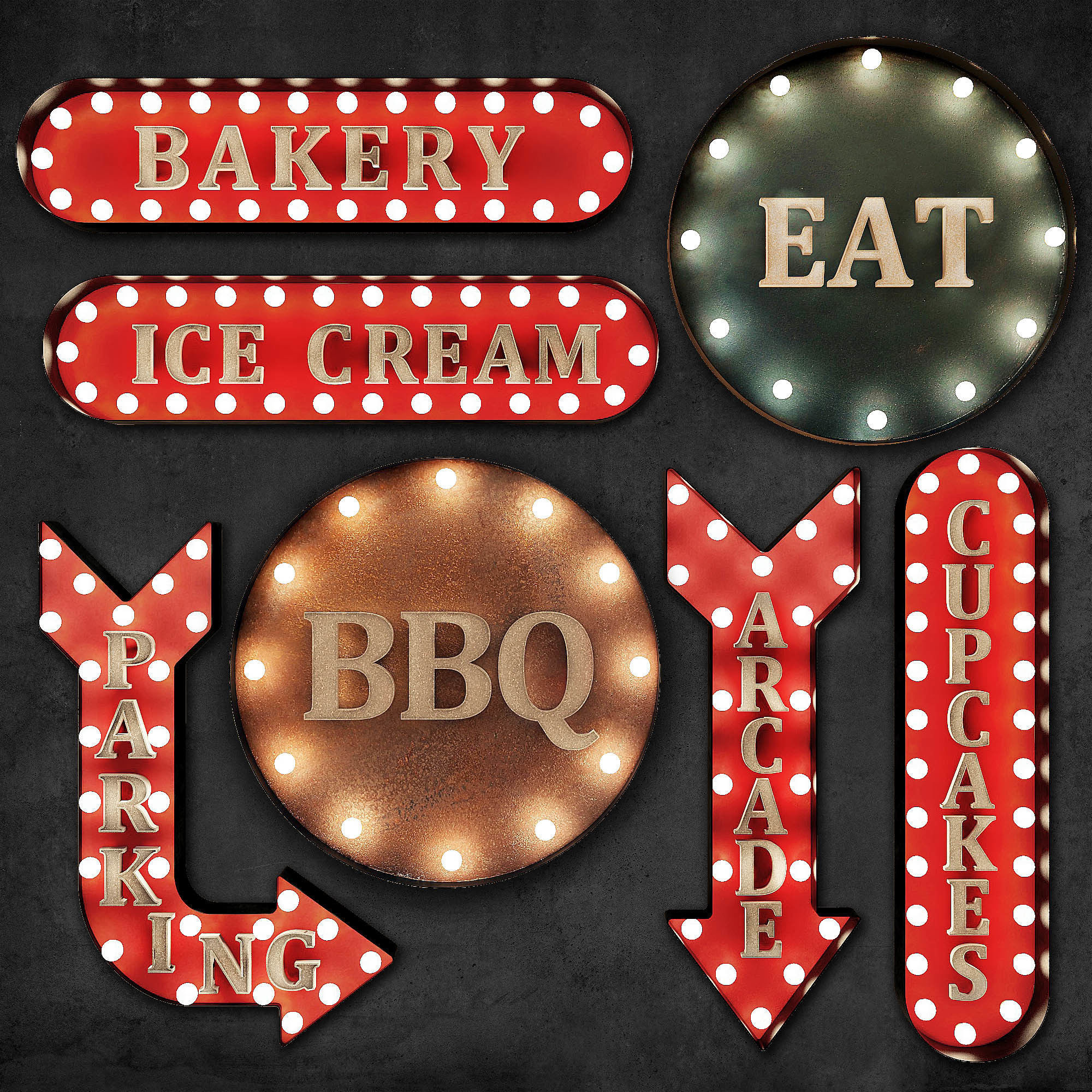 Lighted Metal sign 4