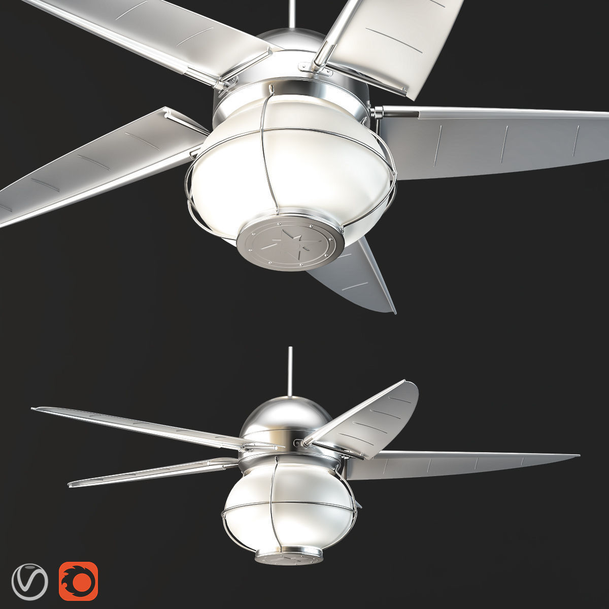Minka Aire Magellan Ceiling Fan 3D model CGTrader