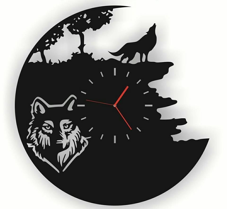 wall watch laser cutting design 3D model | CGTrader