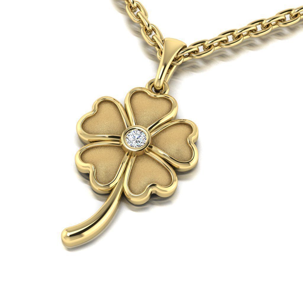 Pendant Clover 3D print model