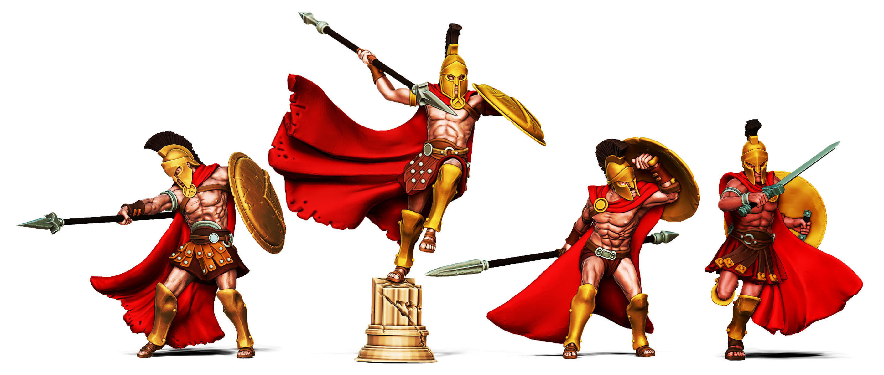 Spartan bundle IV - 4 miniatures 35mm scale