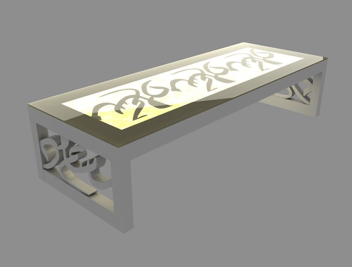 Calligraphy arabic Style Dining table 3D model CGTrader