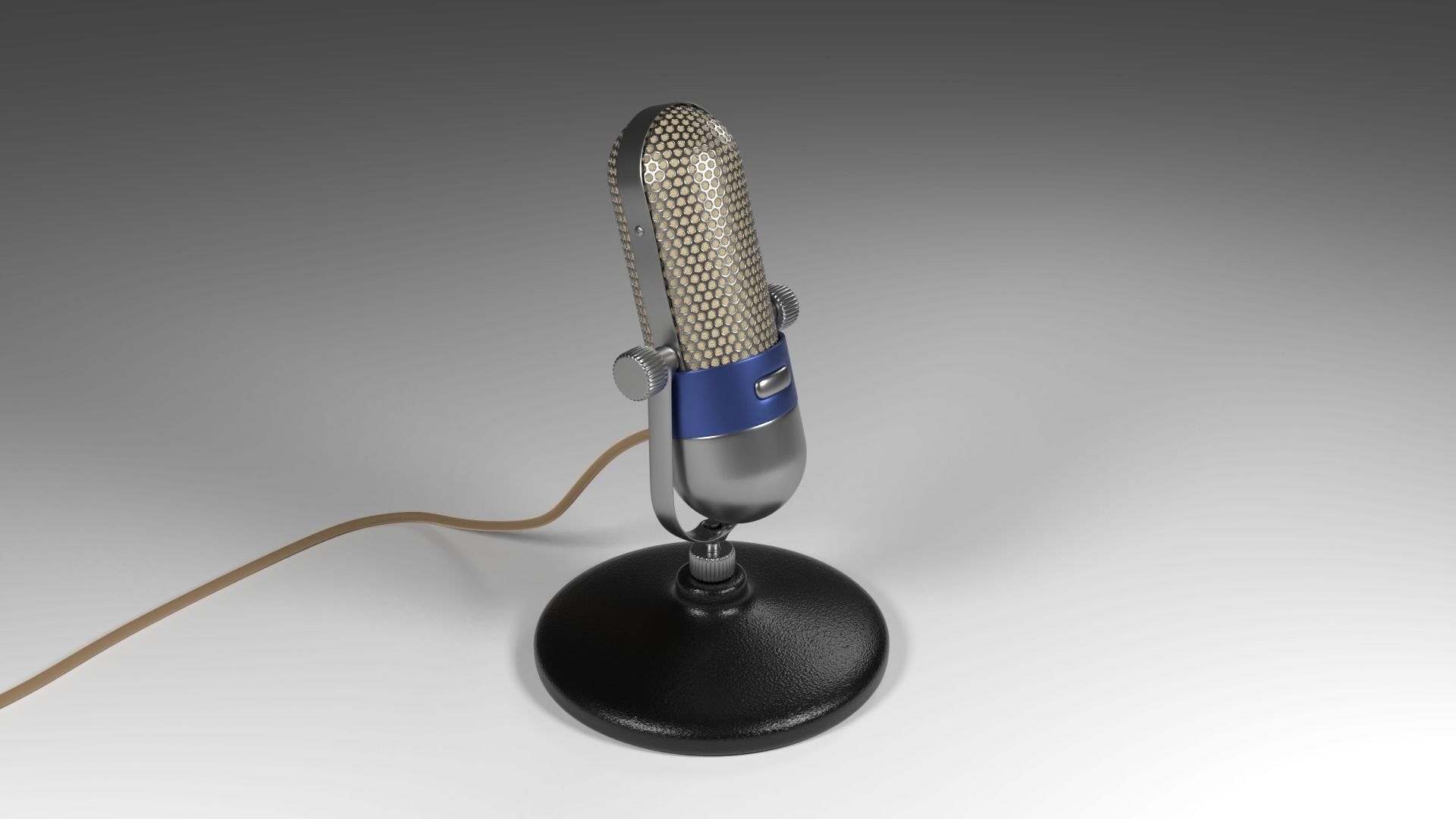 3D model Vintage Microphone CGTrader