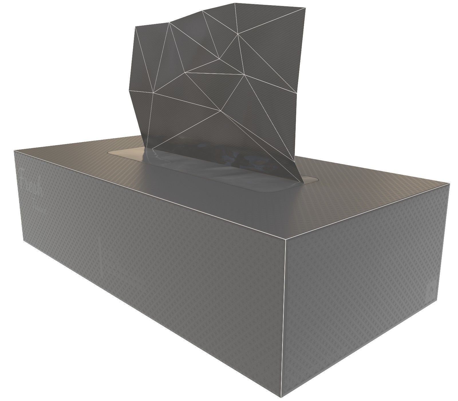 3D model Facial Tissue Box Game Ready VR AR VR / AR / lowpoly