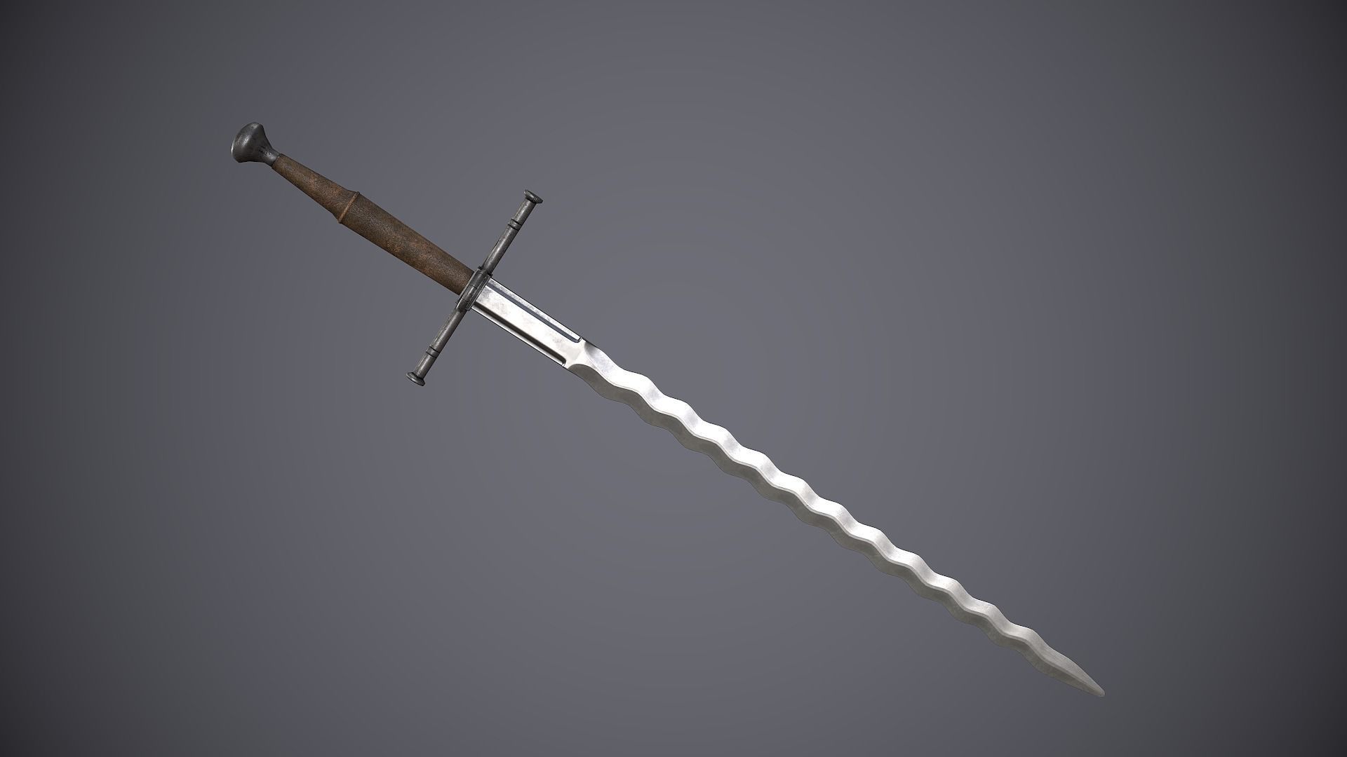 3D model Flamberge sword VR / AR / low-poly | CGTrader