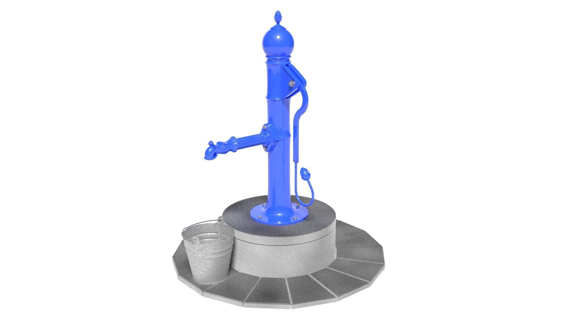 Manual water pump 3D model CGTrader