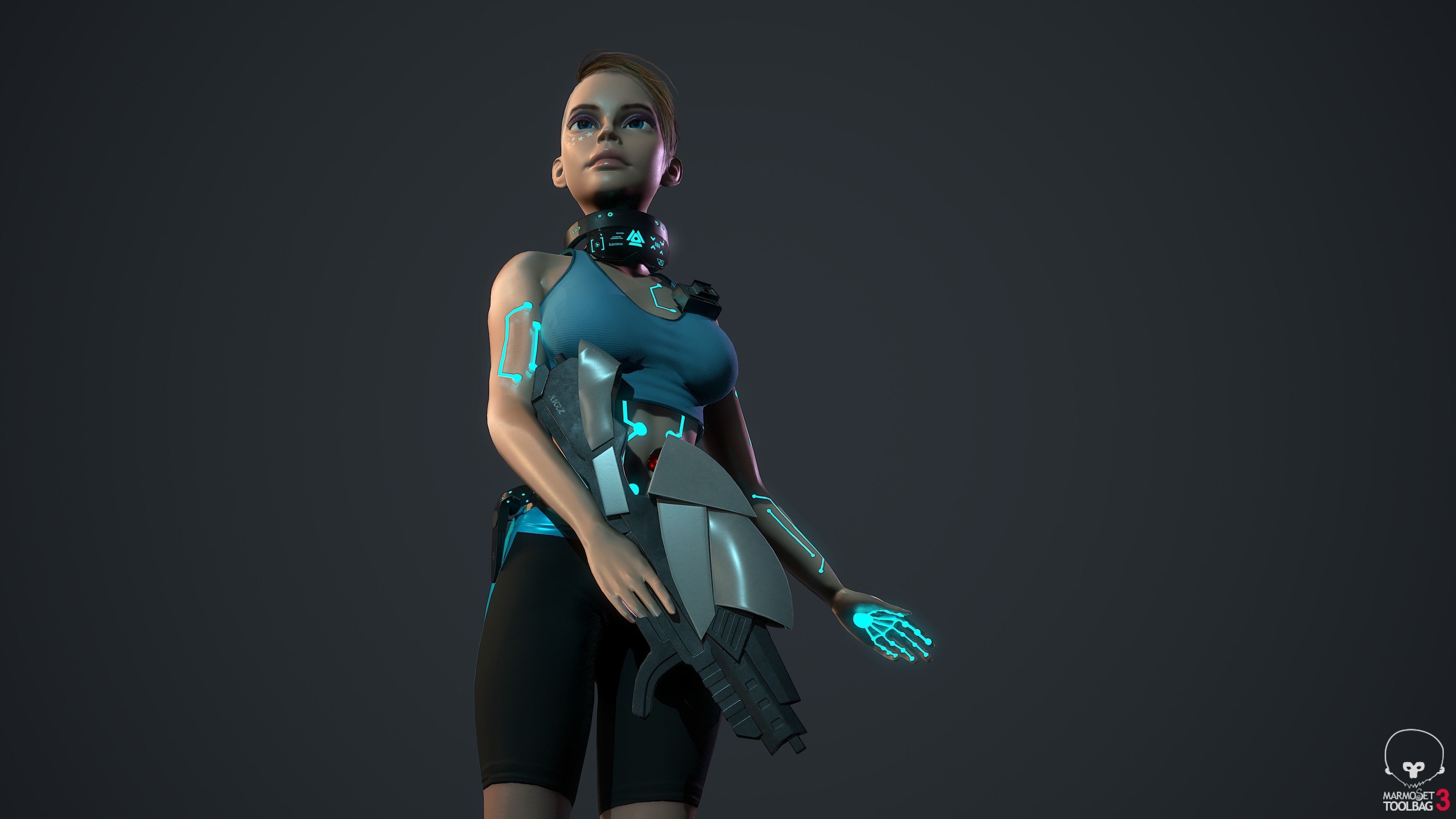 3D model Gamer girl Low poly PBR model VR / AR / low-poly | CGTrader