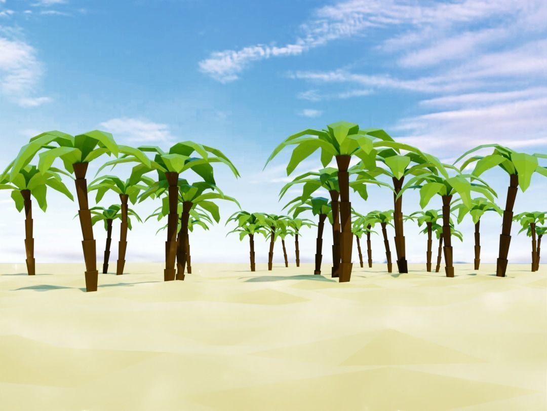 Low Poly Palm Tree free VR / AR / low-poly 3D model | CGTrader