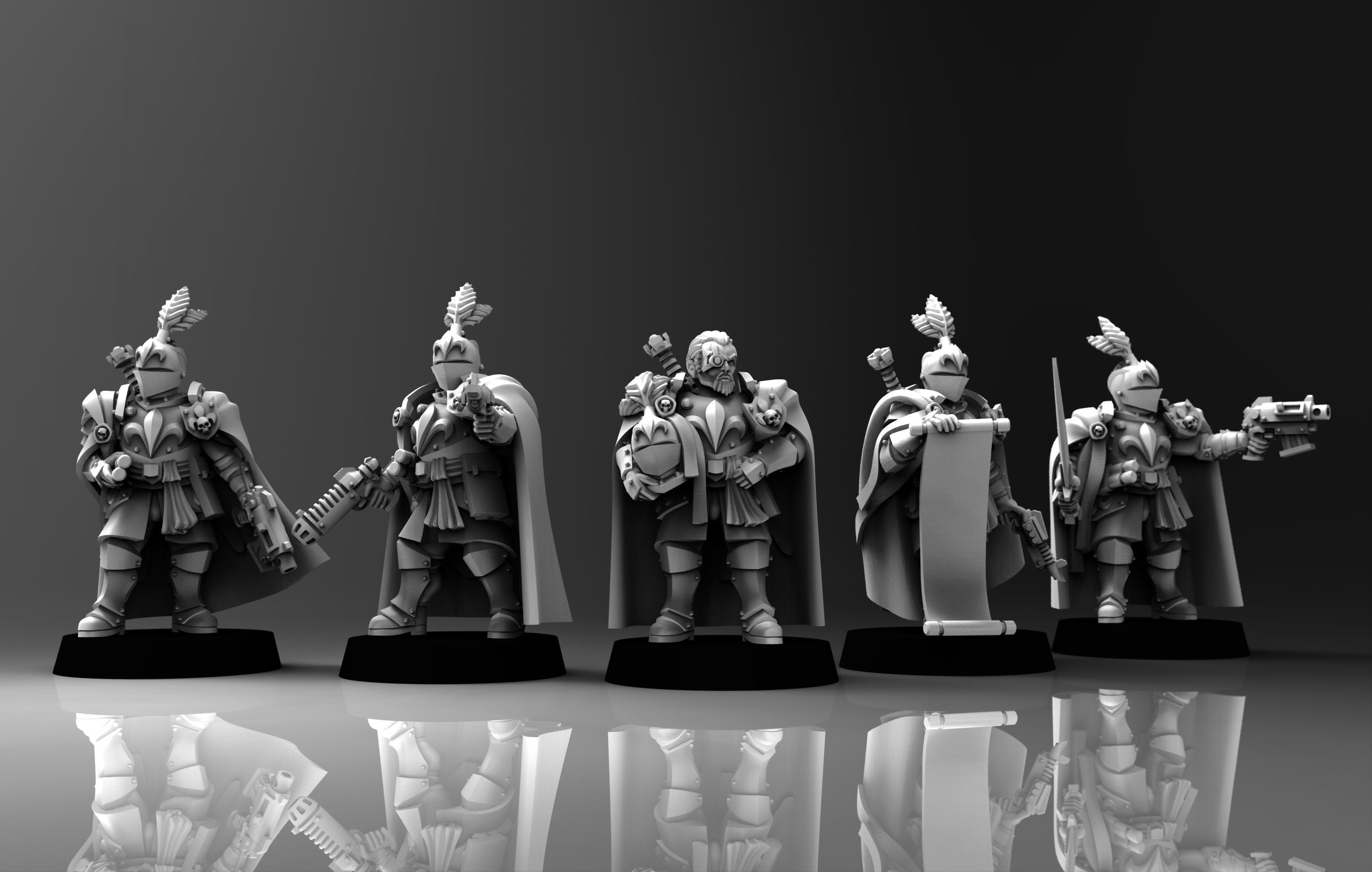 Feudal Guard Male Higher Officers 3D print model