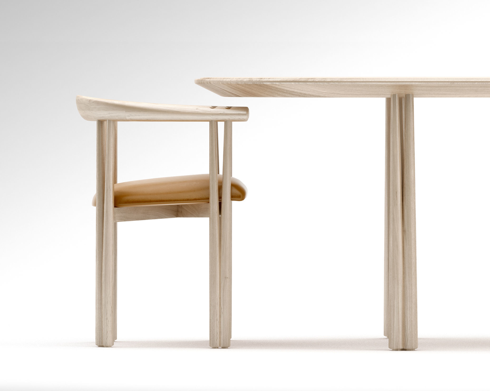 De la Espada Elliot dining chair and Elliot dining table