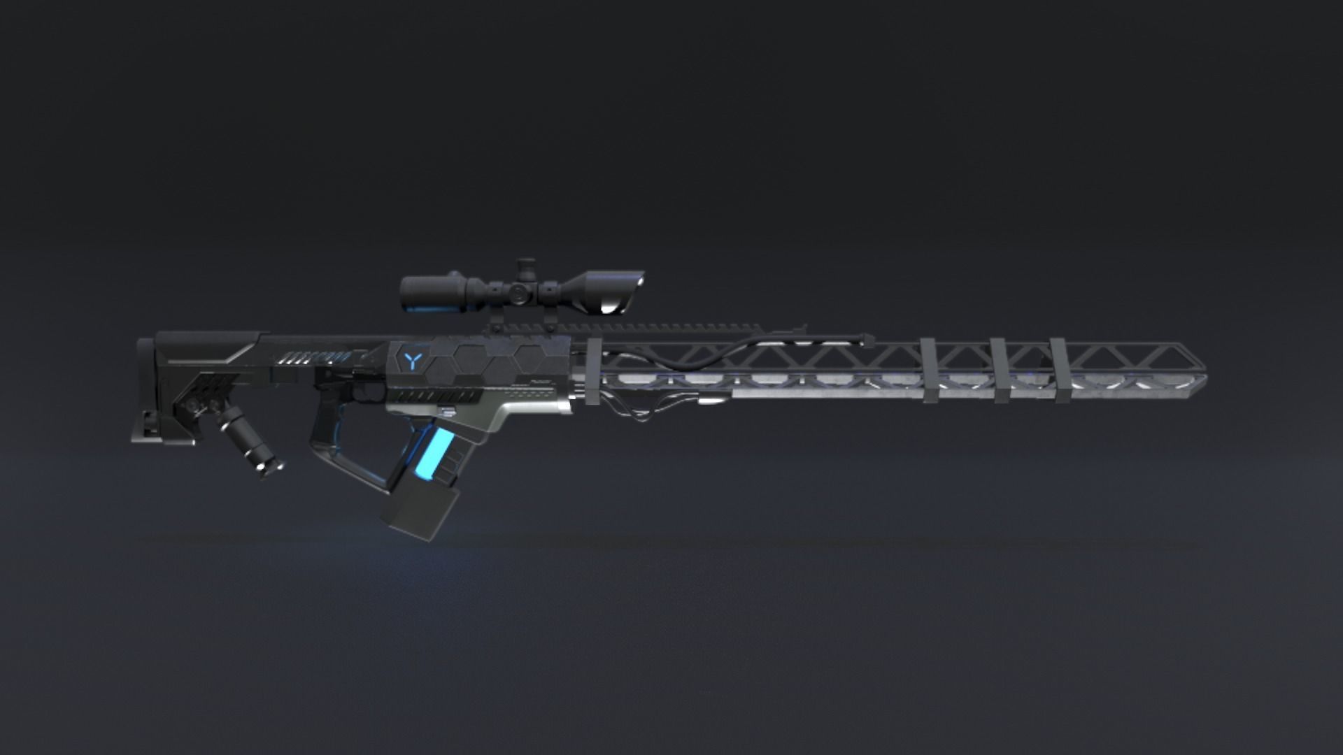 Gauss Rifle 3D model CGTrader