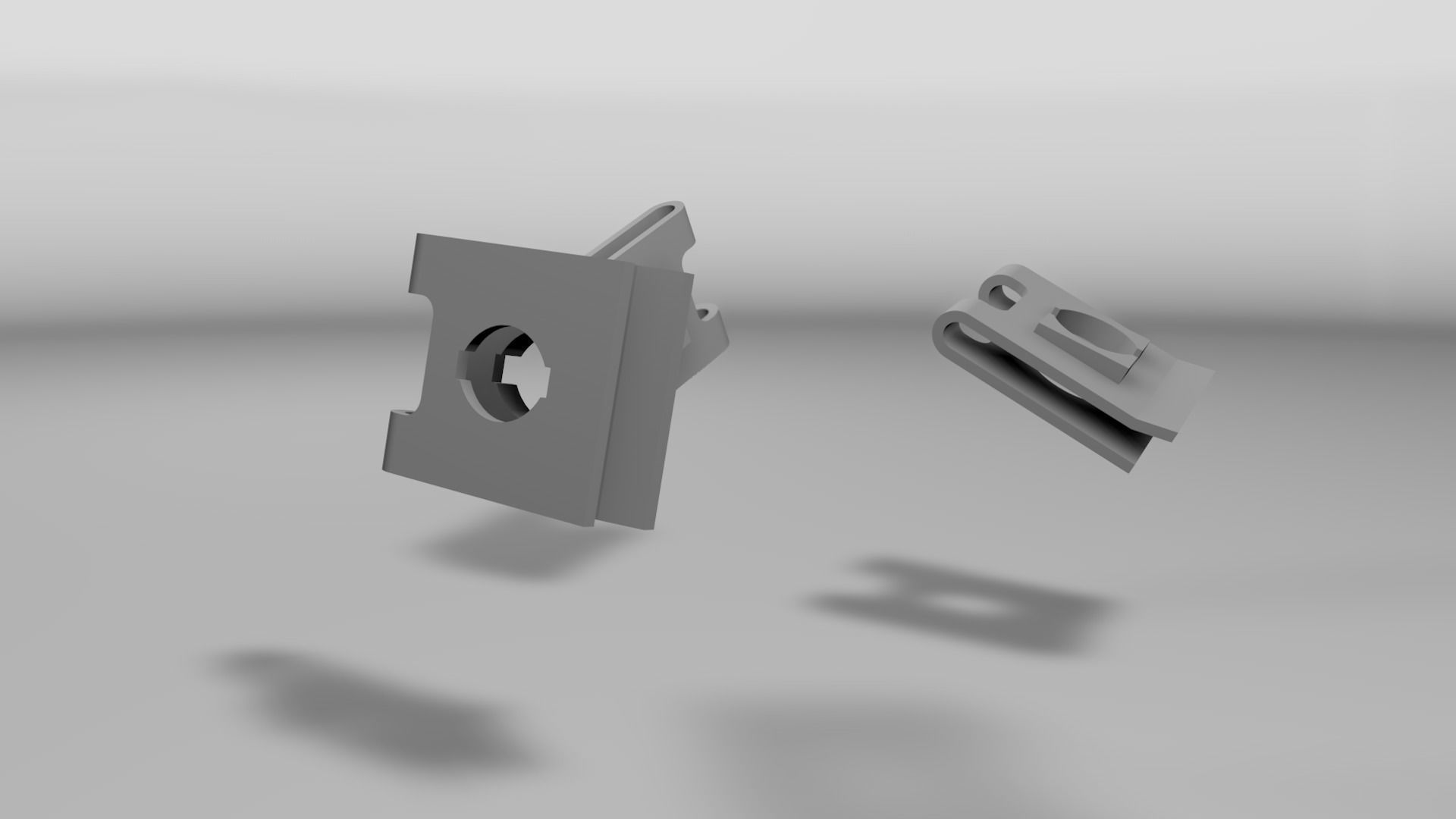 3D model Threaded clip for plastic sheet VR / AR / lowpoly CGTrader