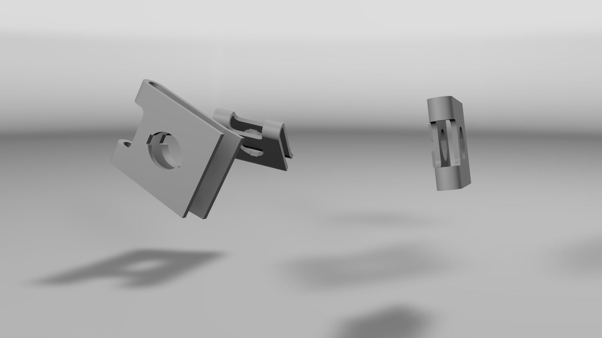 3D model Threaded clip for plastic sheet VR / AR / lowpoly CGTrader