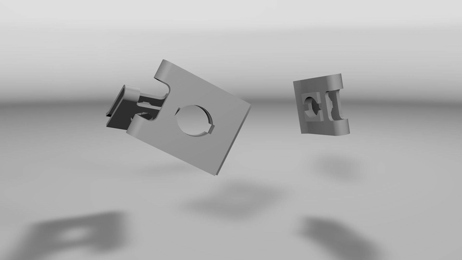 3D model Threaded clip for plastic sheet VR / AR / lowpoly CGTrader