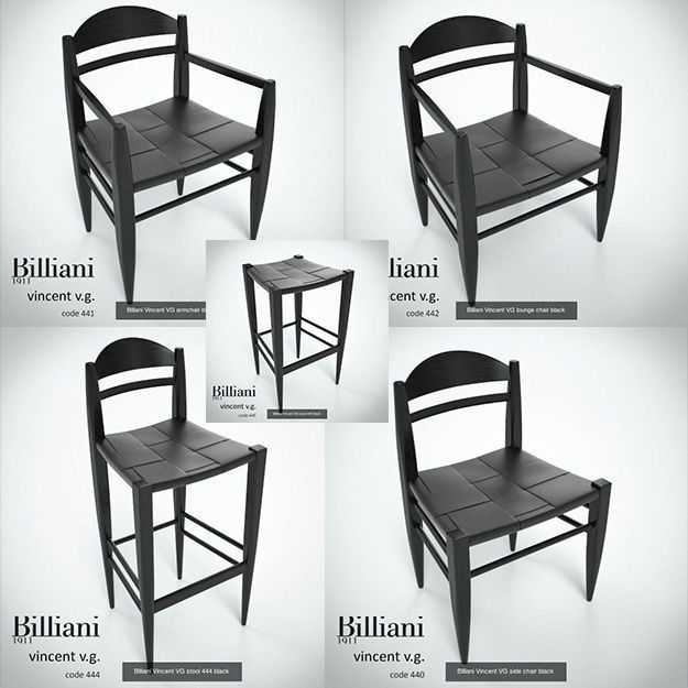 5 model pack - Billiani Vincent VG black wood