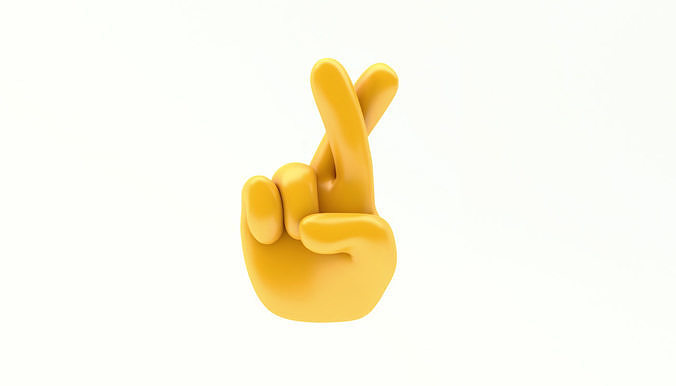 3D model EMOJI HANDS CROSS FINGUERS VR / AR / low-poly | CGTrader