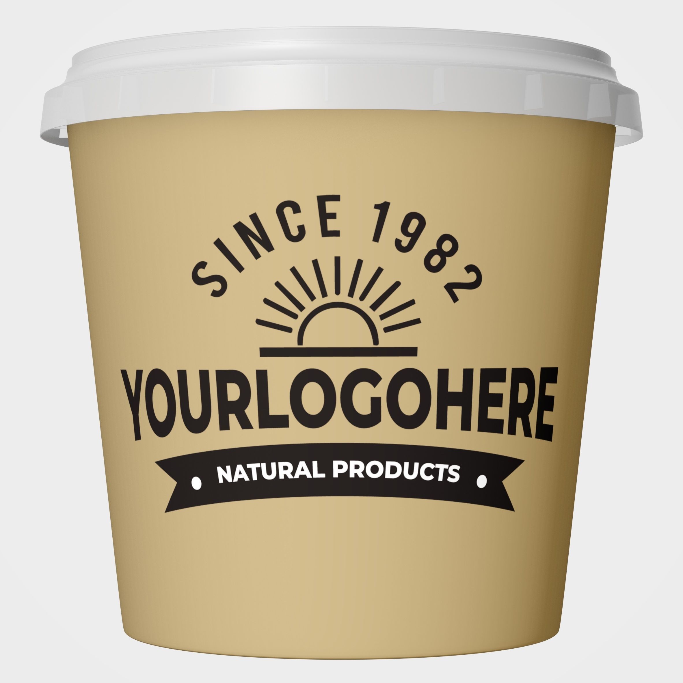 Cup Food Packaging 350g Mockup 3D model CGTrader