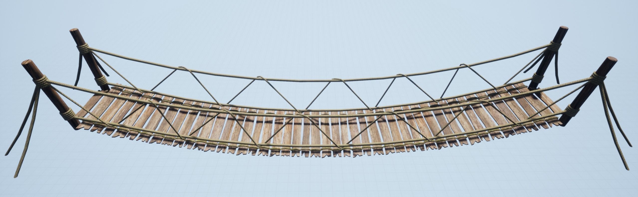 3D model Rope bridge VR / AR / low-poly | CGTrader