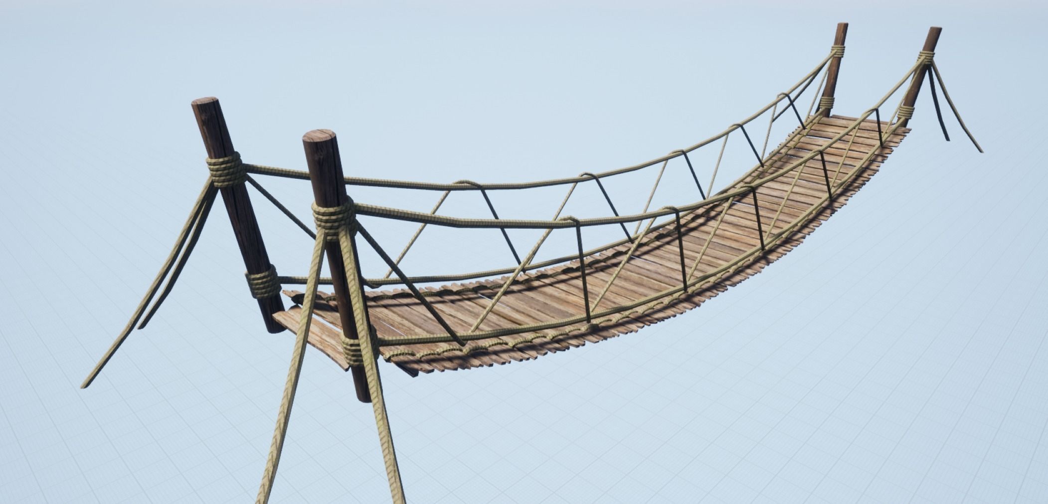 3D model Rope bridge VR / AR / low-poly | CGTrader