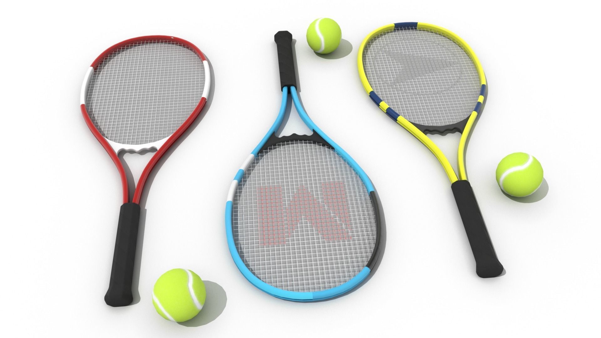 3D model Tennis Racket and Tennis Ball VR / AR / lowpoly CGTrader