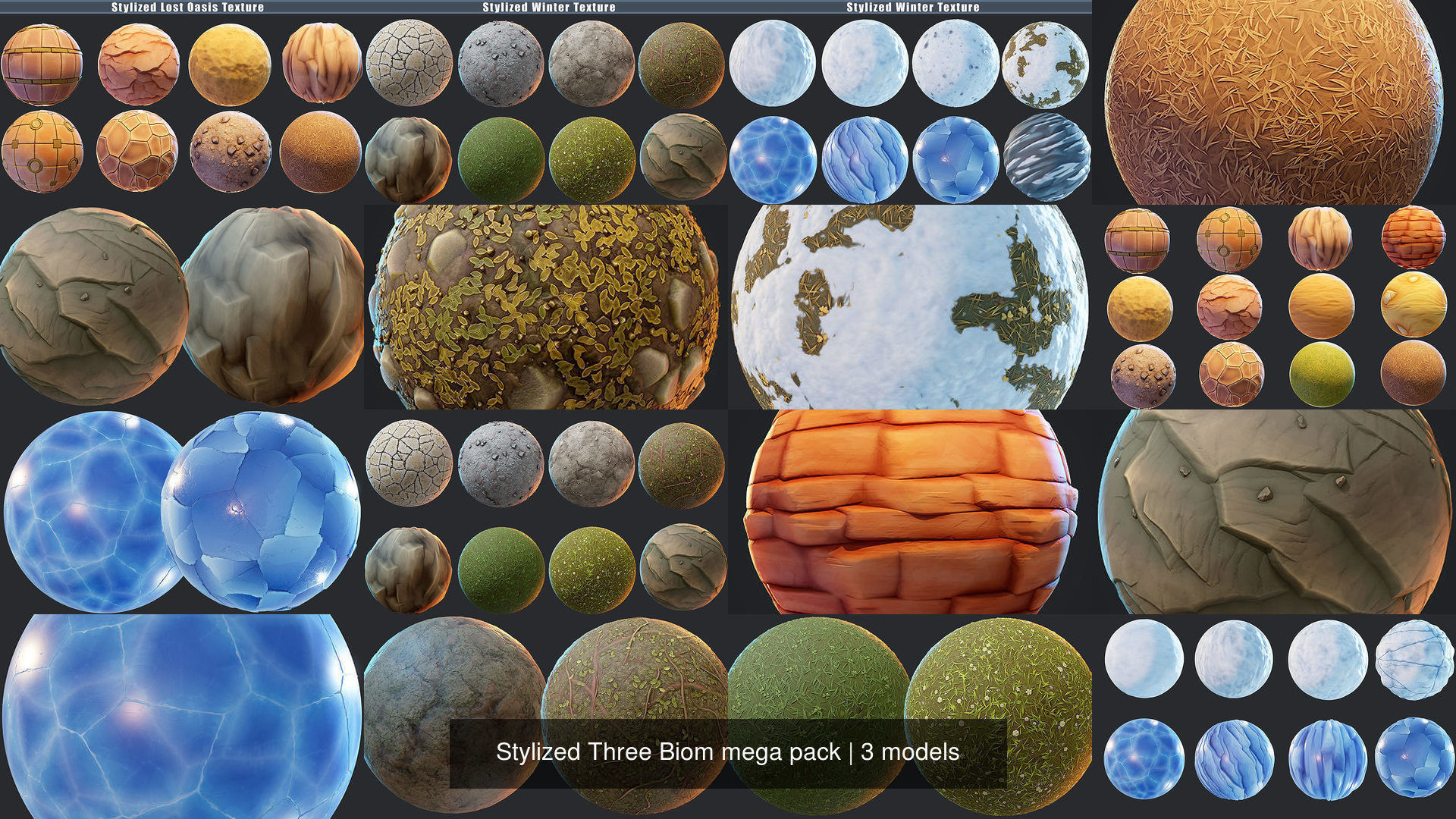 Stylized Three Biom mega pack